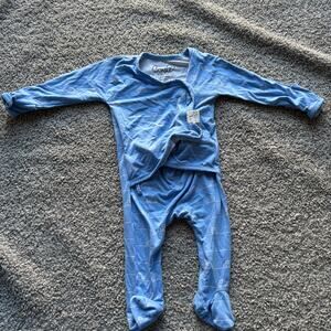 Bonsie Skin to Skin Babywear Footie - BeepBeep Blue Size 3-6 months